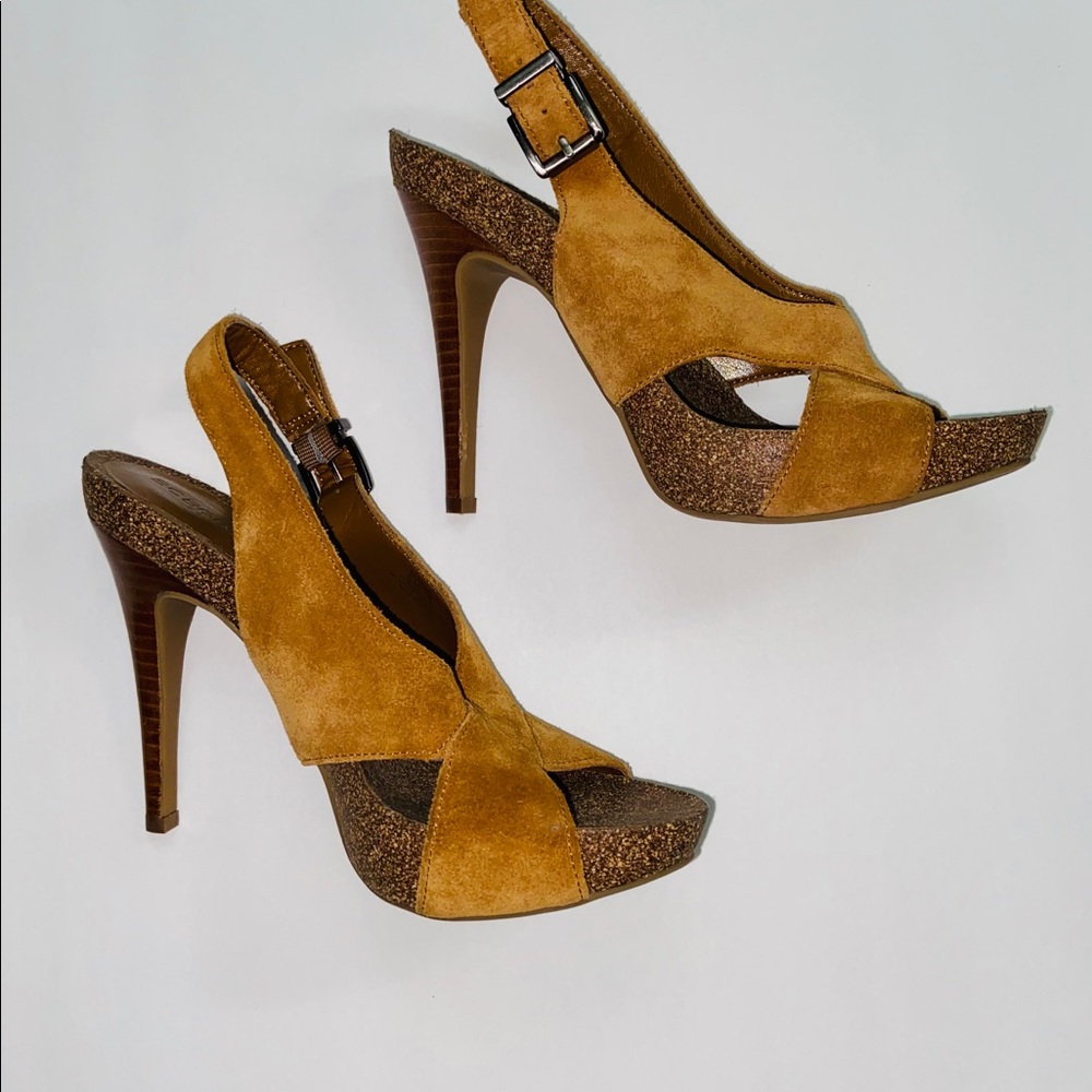 Brown Suede Bcbgeneration Heels - image 2